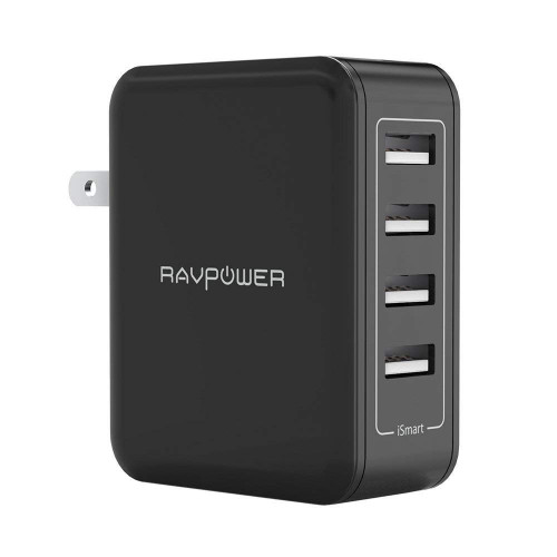 RAVPower Мережевий зарядний пристрій RAVPOWER RP-PC026 4-Port Wall Charger Black